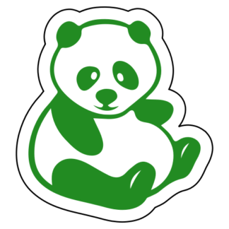 Fat Panda Sticker (Green)